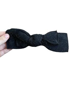 4/$25 Black Bow Hair Clip with Sparkles